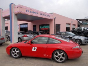 red porsche